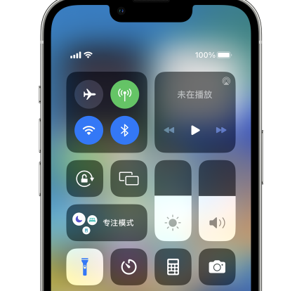 阜阳苹果14预约维修分享iPhone14快速关闭手电筒技巧 